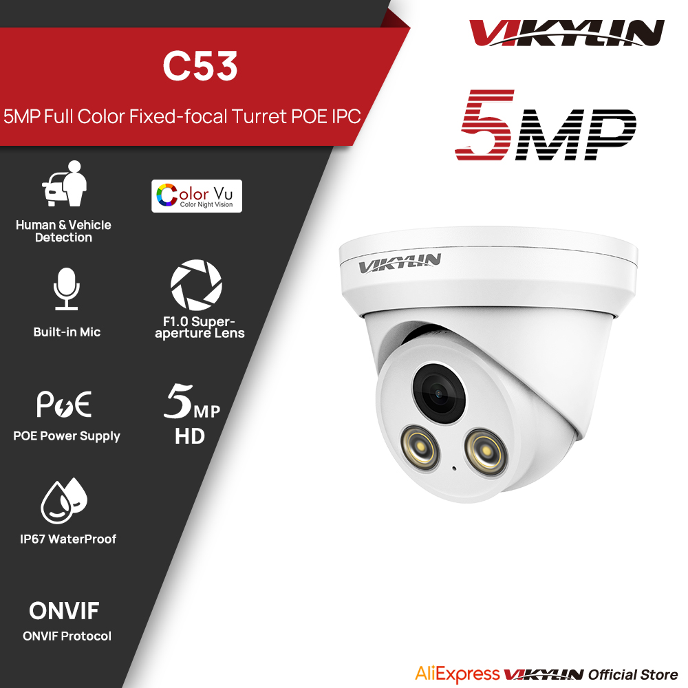 VIKYLIN 5MP Full Color IP Came - Outdoor Lighting Mains Powered avis et prix