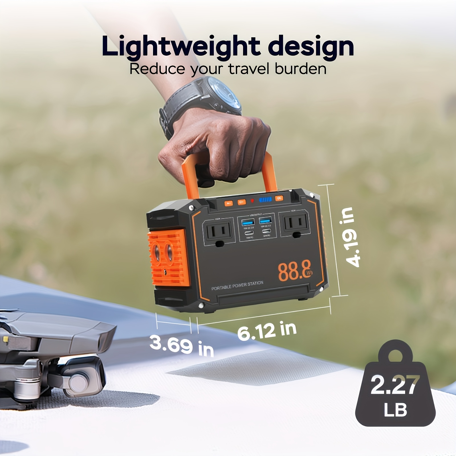 88.8WH Solar Generator Portabl - Outdoor Lighting Options avis et prix