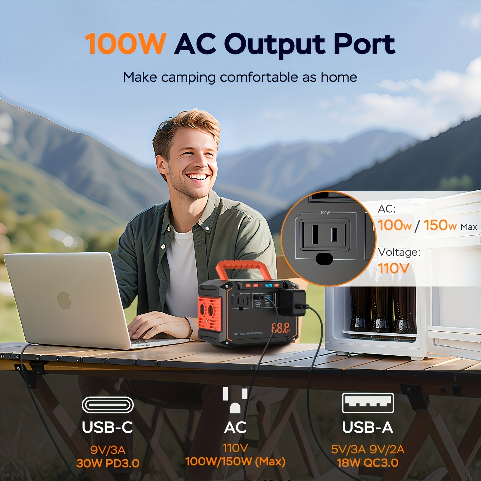 88.8WH Solar Generator Portabl - Outdoor Lighting Options avis et prix