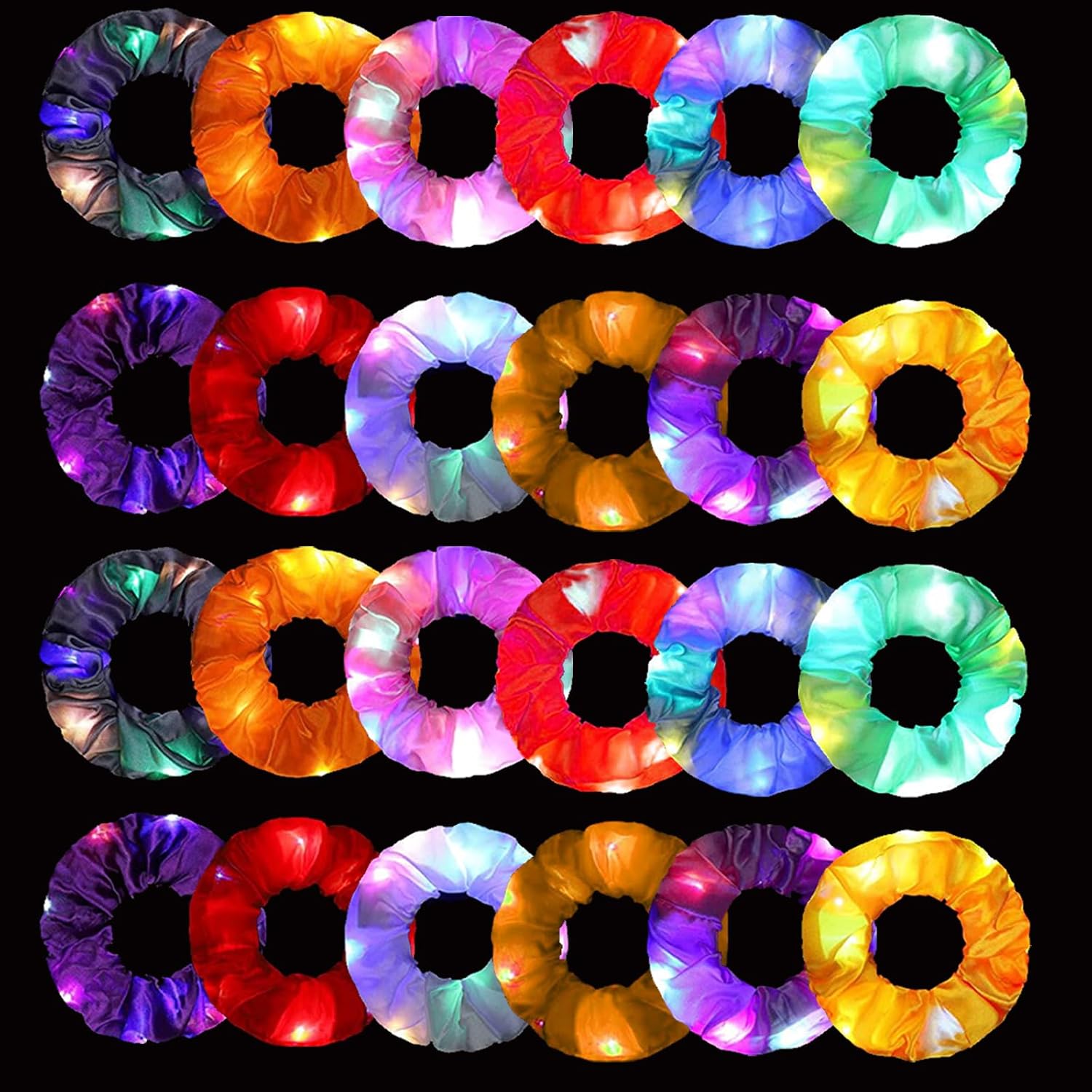 6pcs LED Scrunchies Hair Bands - Outdoor Lighting Ideas For Party avis et prix