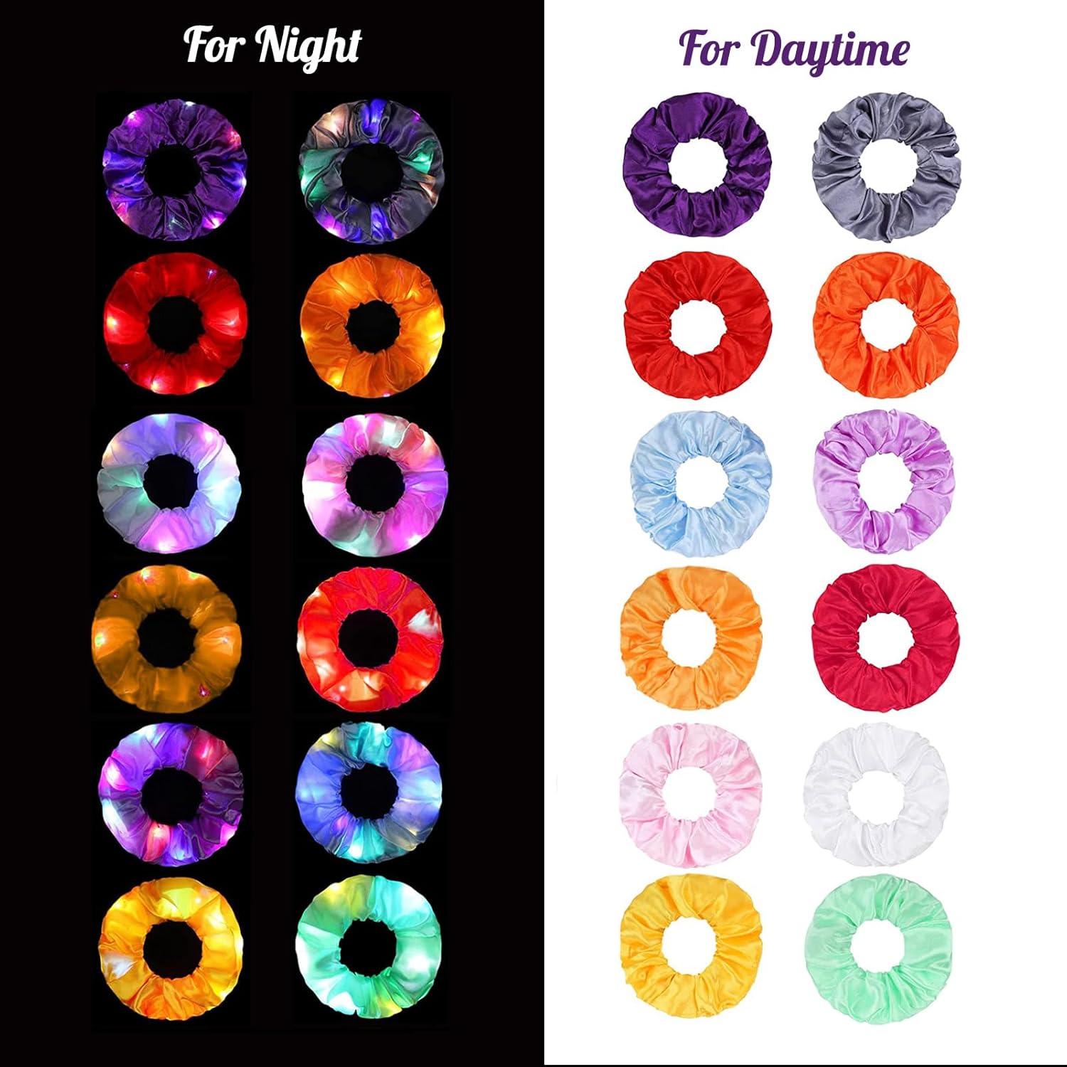 6pcs LED Scrunchies Hair Bands - Outdoor Lighting Ideas For Party avis et prix