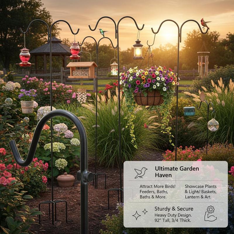 Shepherd's hooks, 8-pack, 2345 - Solar Lantern Hanging avis et prix