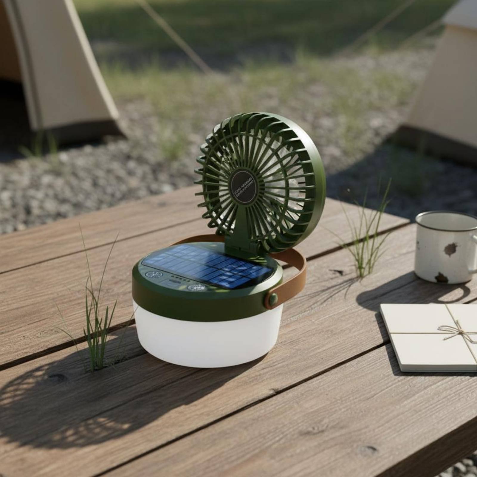 Solar Camping Fan Lantern Fold - Solar Lantern Hanging avis et prix
