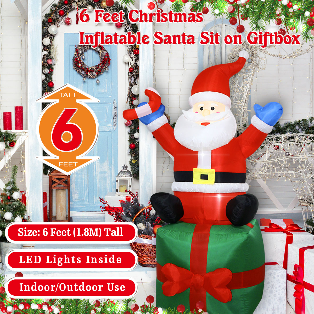 6 FT Christmas Inflatables San - Outdoor Lighting Box avis et prix
