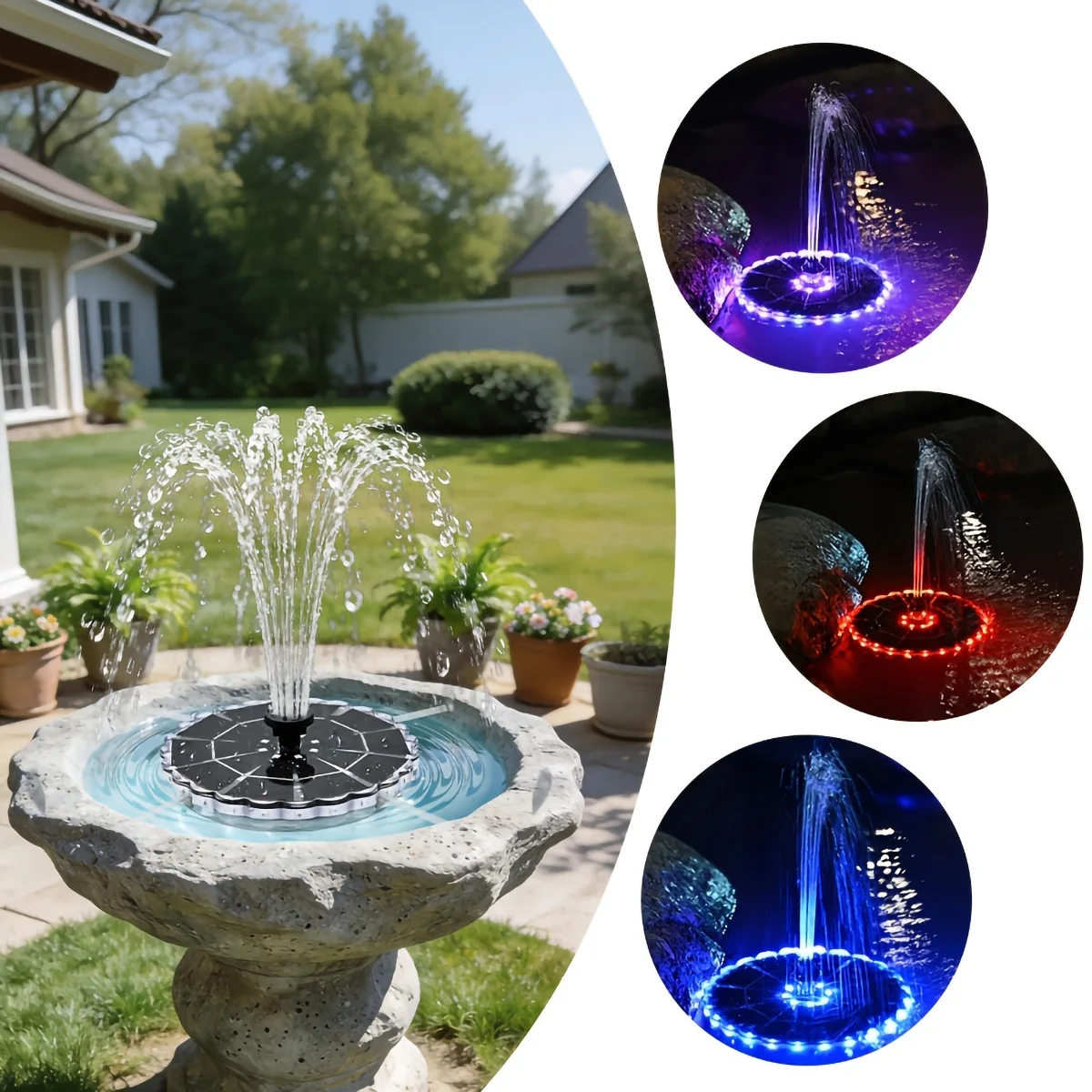 3.5W Outdoor Solar Fountain fo - Bollard Light Garden avis et prix