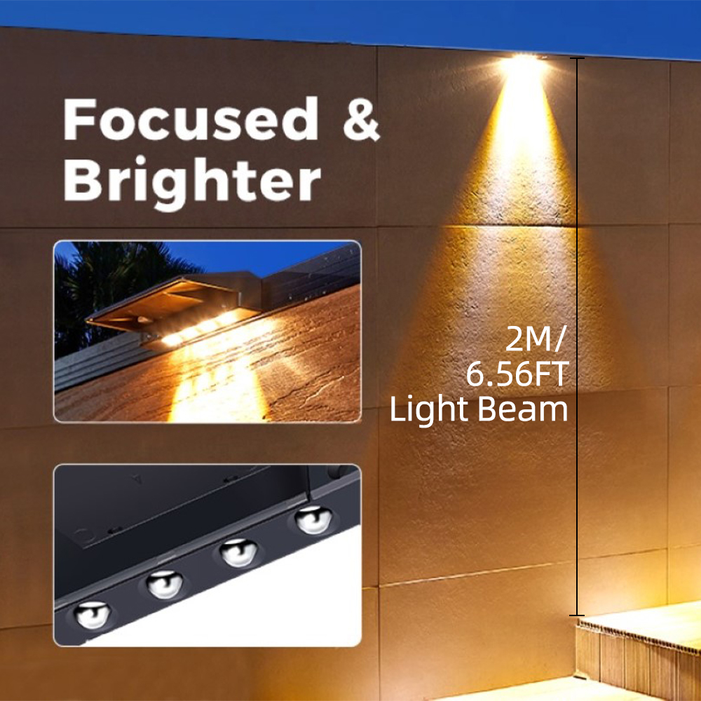 2 Pack Solar Wall Lights 4 LED - Post Cap Light avis et prix