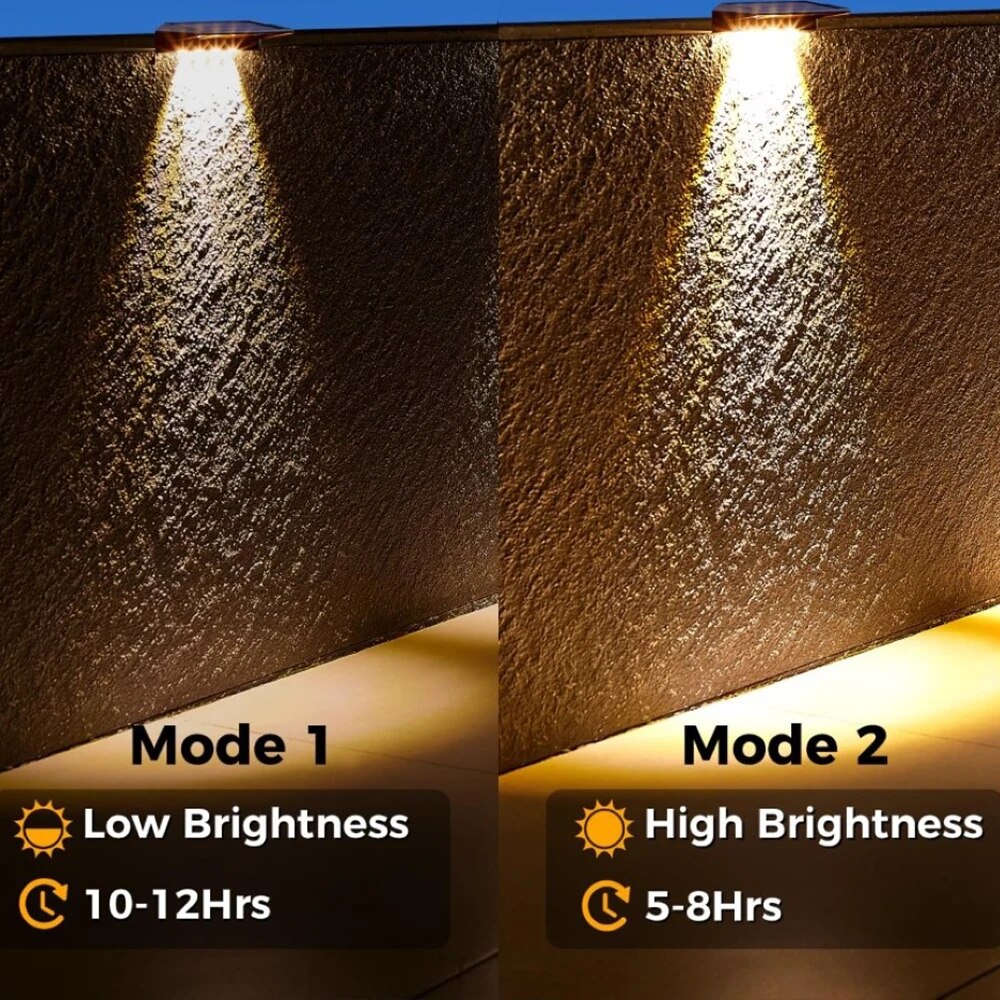 2 Pack Solar Wall Lights 4 LED - Post Cap Light avis et prix