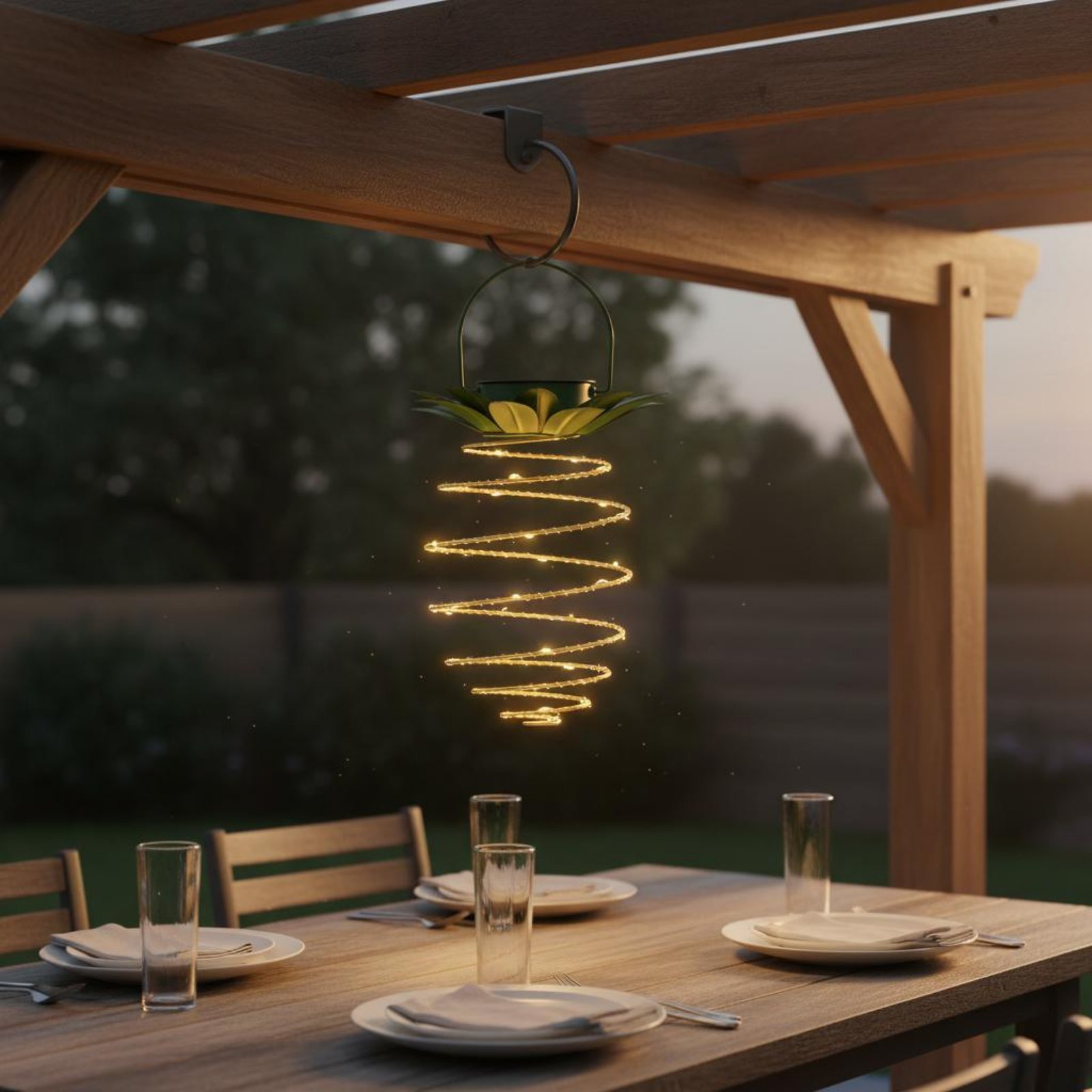 2 Pieces Solar Pineapple Lamp  - Solar Lantern Hanging avis et prix