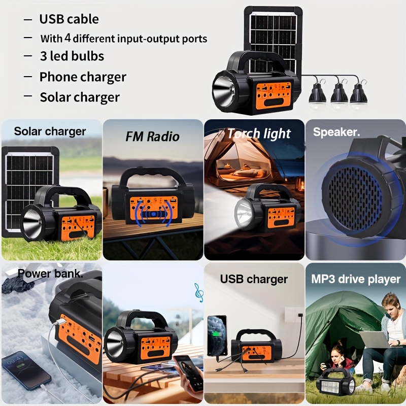 Solar Rechargeable Camping Lig - Outdoor Lighting No Wiring avis et prix