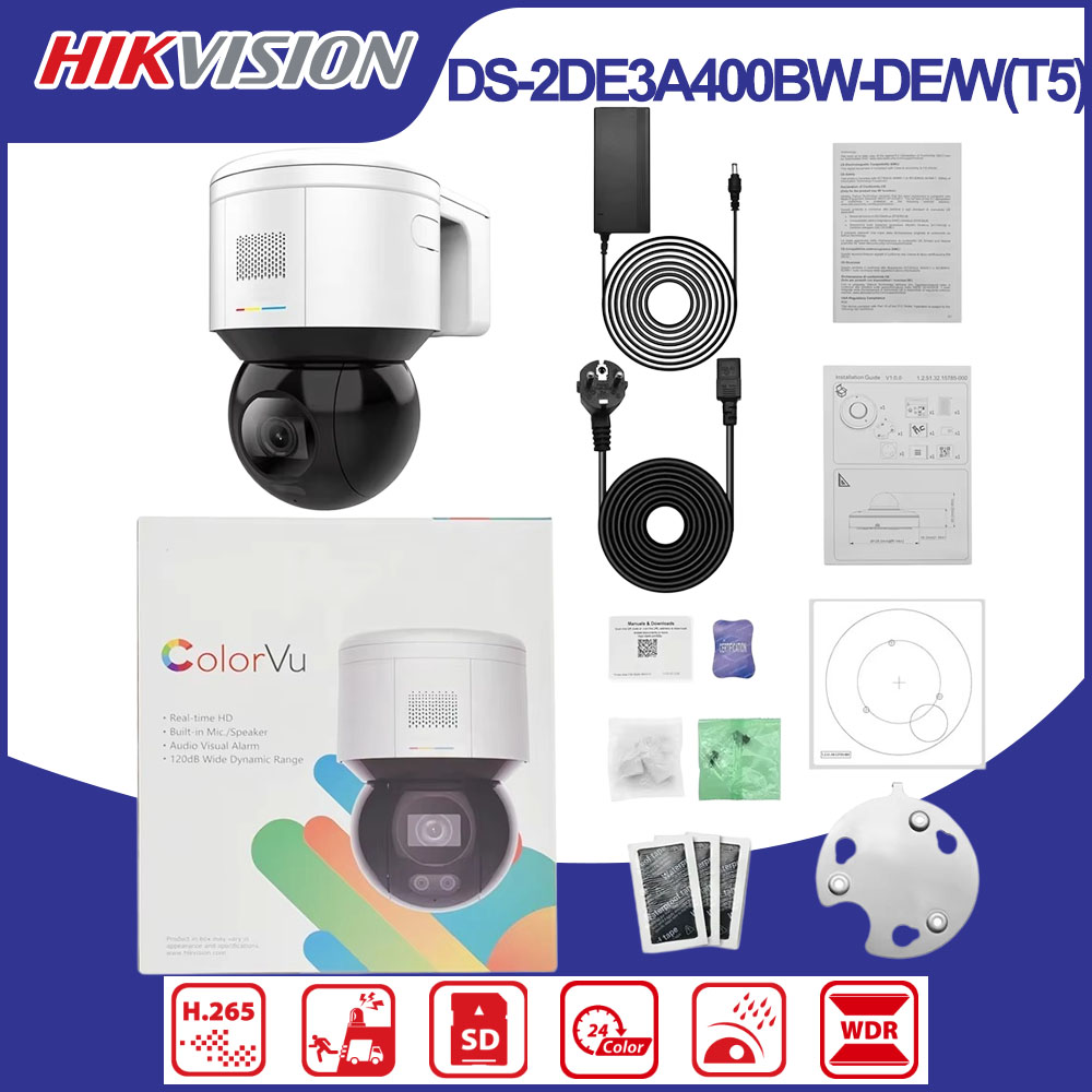 Hikvision DS-2DE3A400BW-DE/W(T - Outdoor Lighting Mains Powered avis et prix