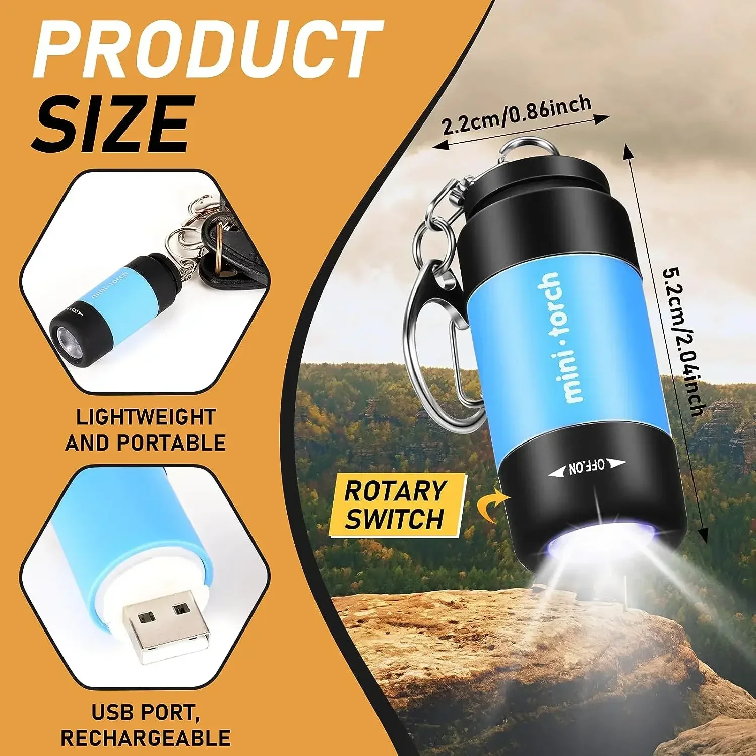 USB Charge LED Flashlight  Mul - Outdoor Lighting Ideas For Party avis et prix