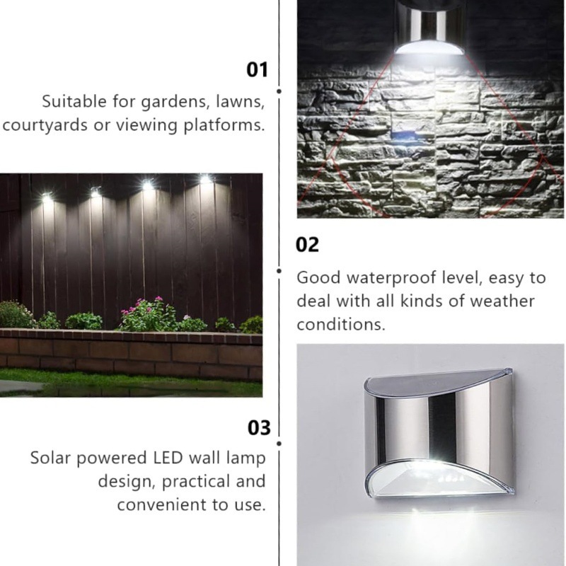 2Pcs Solar Garden Light Stainl - Outdoor Lighting Lux avis et prix