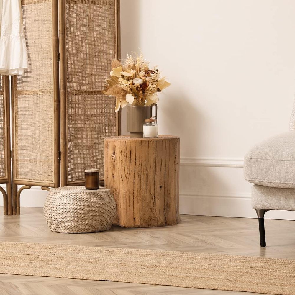 Wooden Stump-Inspired Side Tab - Outdoor Lighting Accent avis et prix
