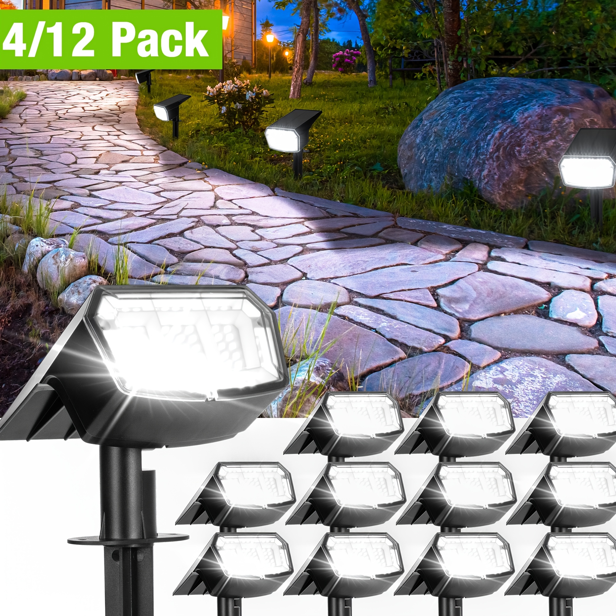 12/6/4 Pack Solar Outdoor Ligh - Outdoor Lighting Accent avis et prix