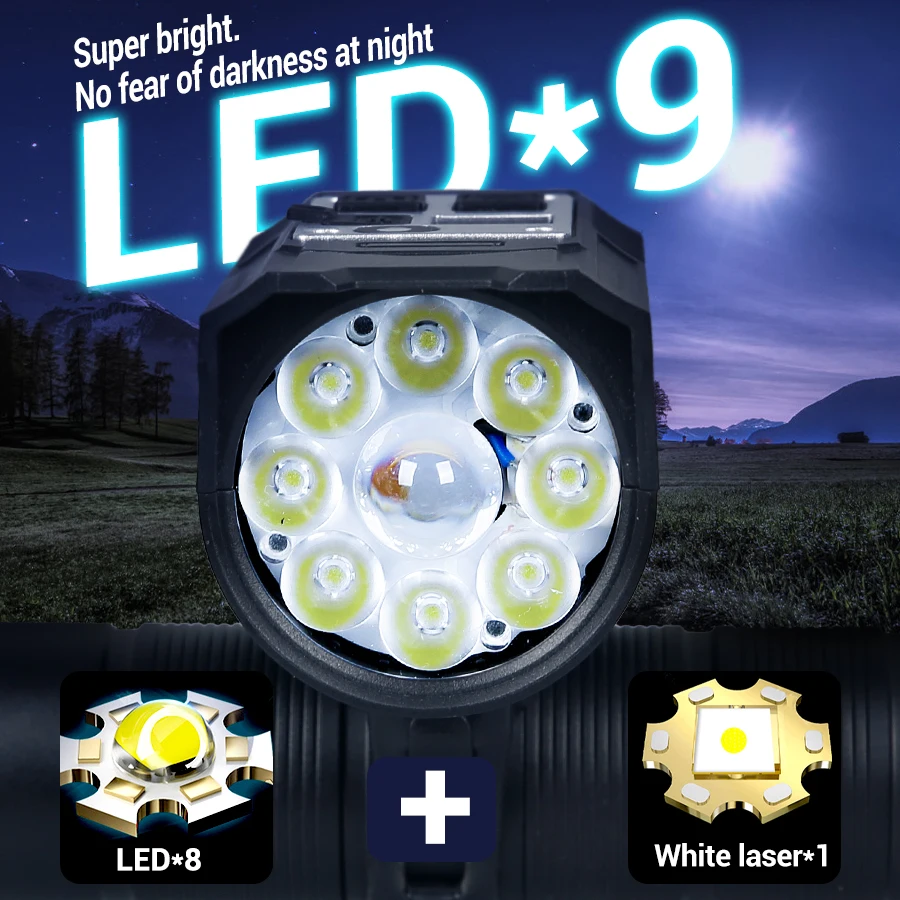 9 LED Bicycle Headlight USB Re - Outdoor Lighting Ideas For Party avis et prix