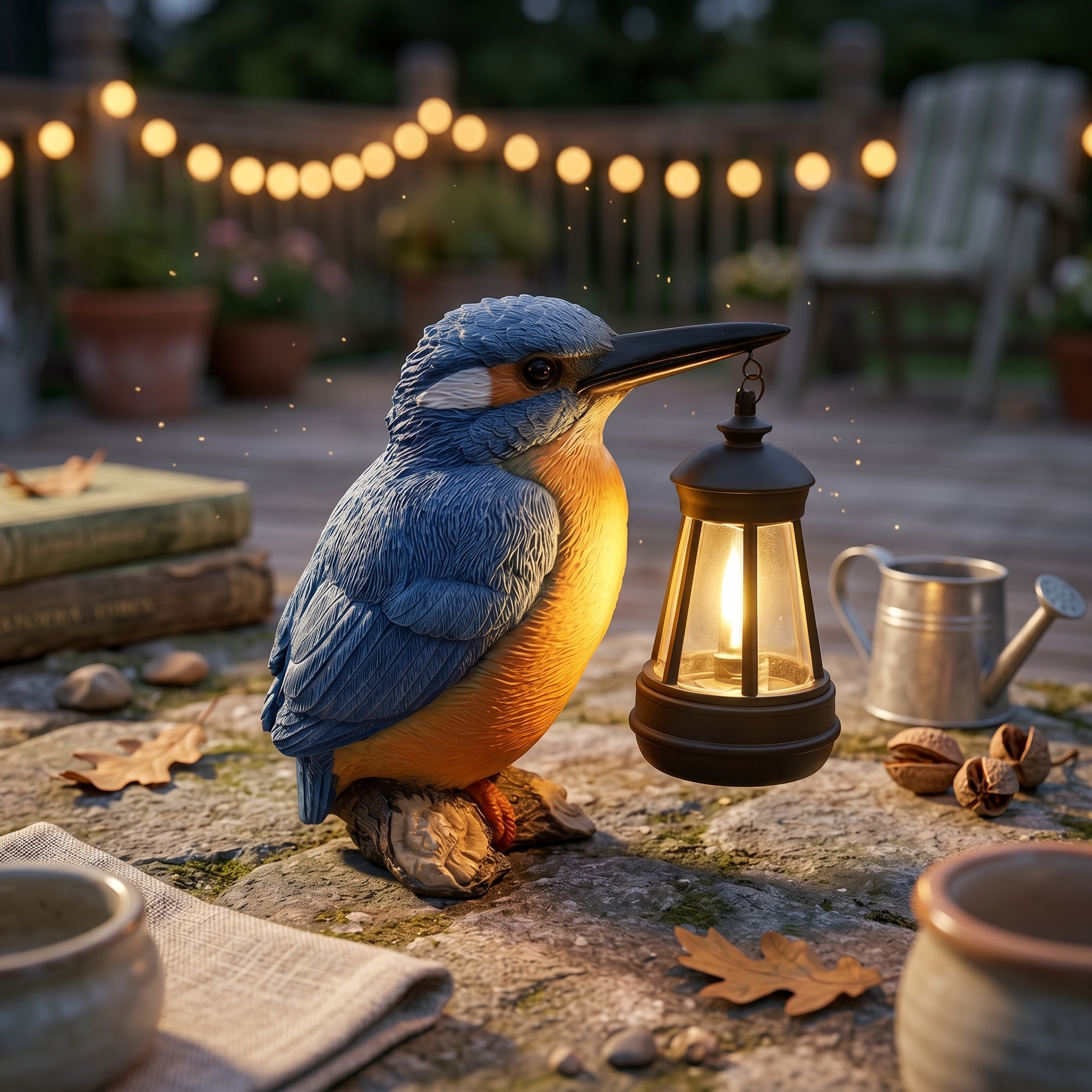 Solar Kingfisher Statue Resin  - Solar Lantern Hanging avis et prix