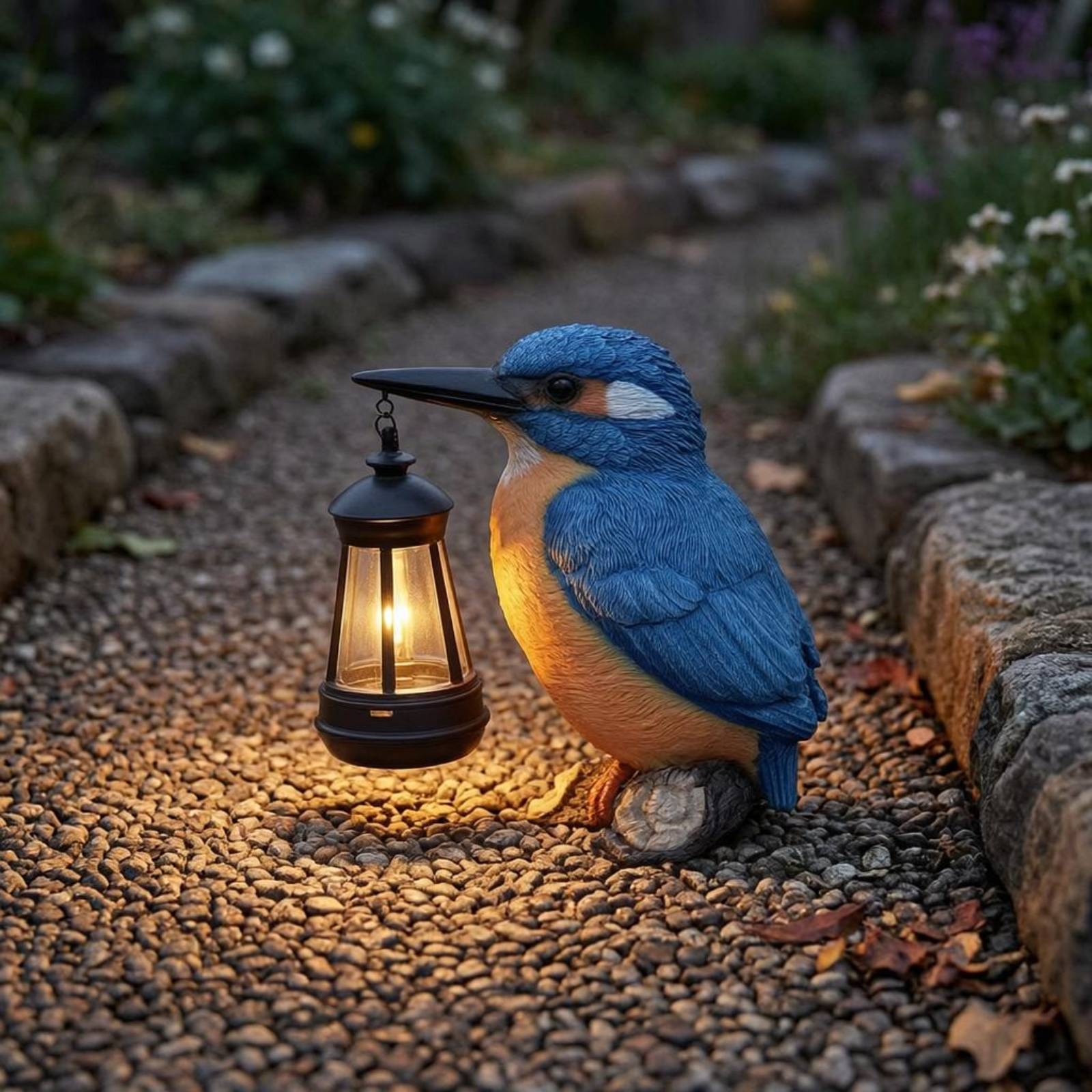 Solar Kingfisher Statue Resin  - Solar Lantern Hanging avis et prix