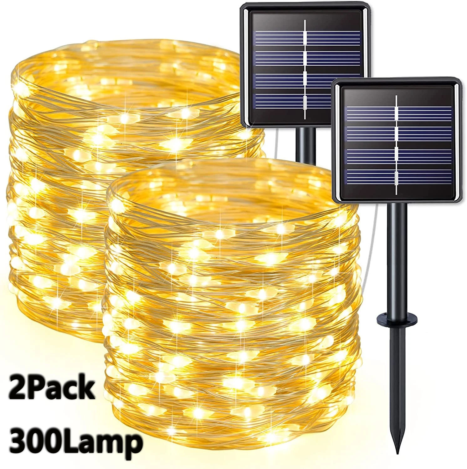 2 Pack Solar Fairy Lights 300L - Outdoor Lighting No Wiring avis et prix