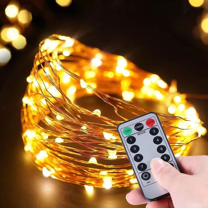 Wedding Copper Silver Wire Gar - Outdoor Lighting Ideas For Party avis et prix