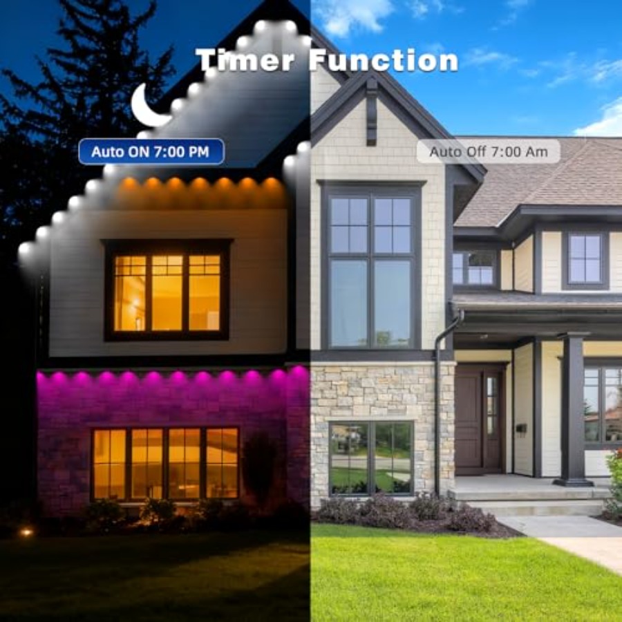 Permanent Outdoor Lights for H - Outdoor Lighting Under Eaves avis et prix