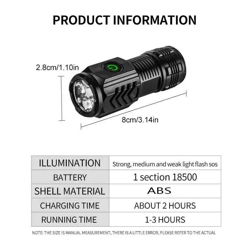 Mini 3LED Flashlight With Pen  - Outdoor Lighting Ideas avis et prix