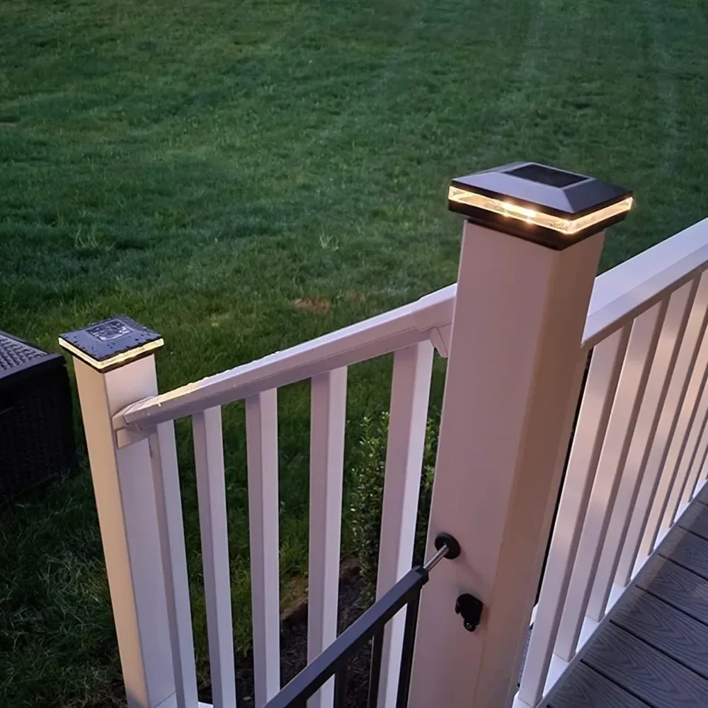 y 12 Pack Outdoor Solar Post L - Post Cap Light avis et prix