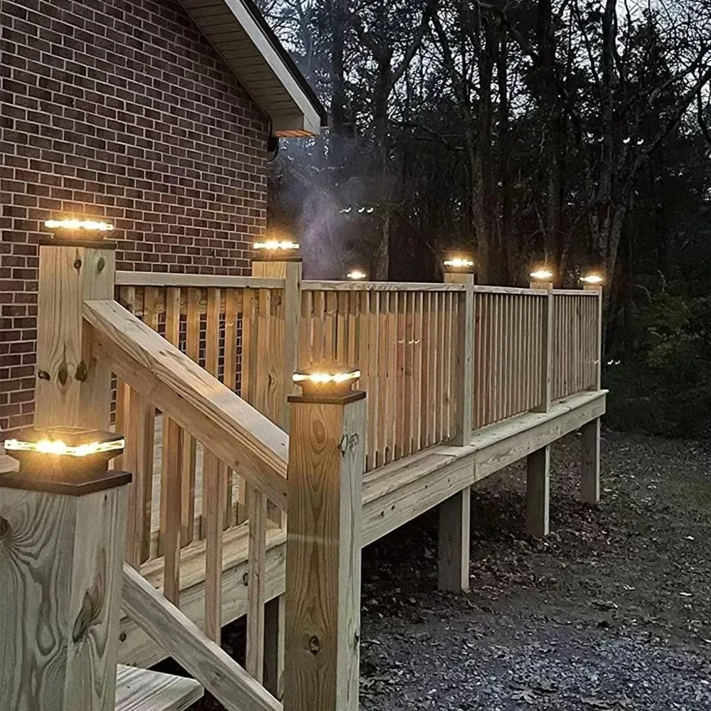 y 12 Pack Outdoor Solar Post L - Post Cap Light avis et prix