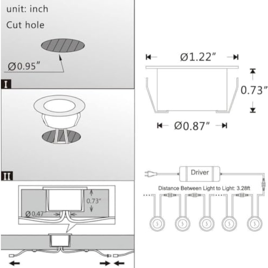 LED Deck Lights Kit, 1.22 Inch - Outdoor Lighting Kits Low Voltage avis et prix