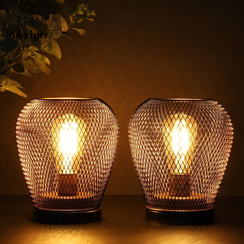 Metal Cage Table Lamp LED Lant - Outdoor Lighting Accent avis et prix