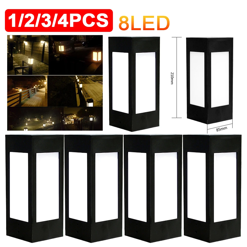 1-4PC Solar Fence Post LED Cap - Post Cap Light avis et prix