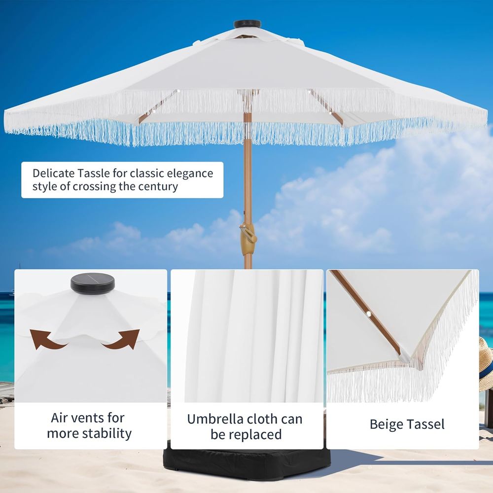 7.5T Outdoor Patio Umbrella wi - Outdoor Lighting Options avis et prix